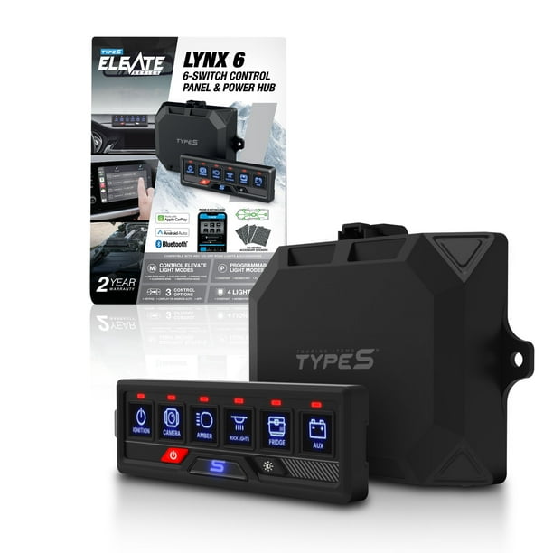 TYPE S - Elevate LYNX 6 - 6-Switch Control Panel & Power Hub - 12V