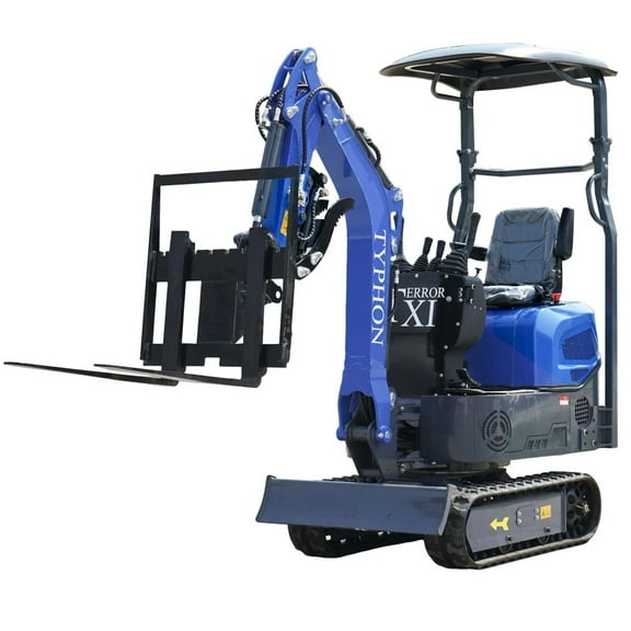 TYPHON TERROR XI Mini Excavator with 13 Attachments | 13.5hp Gas B&S EPA Engine