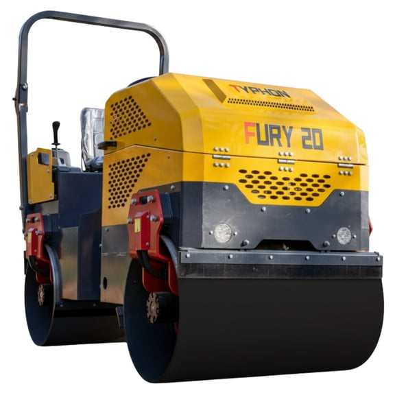 TYPHON FURY 20 Mini Road Roller 2 Ton, 23HP Briggs & Stratton Gas Engine, Hydraulic Vibratory Asphalt Compactor