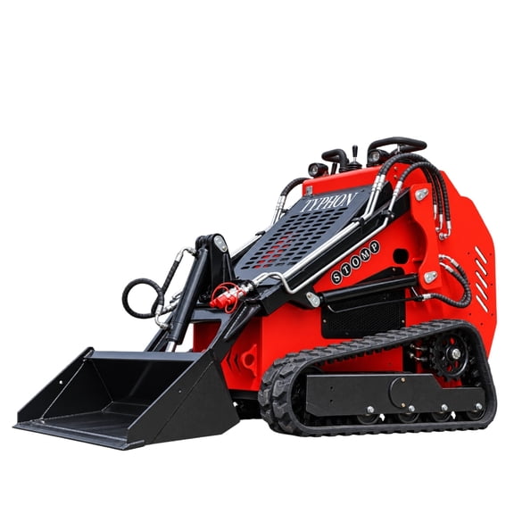 TYPHON STOMP 502 PRO Mini Skid Steer Loader, Honda GX690 22.1 HP V-Twin, 10.6 GPM High-Flow Hydraulics, Stand-On Platform