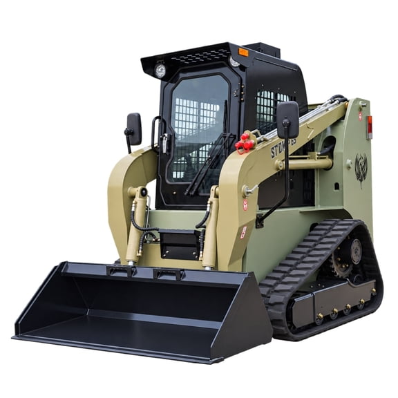 TYPHON STOMP 65 PROPACT Series Compact Track Skid Steer Loader, 74 HP Cummins Diesel, 2,400 lb Rated Load, Enclosed A/C & Heater Cab