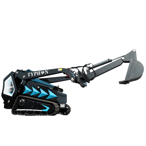 TYPHON Single Arm Backhoe Digger Attachment for STOMP X1300 & STOMP 509 Mini Skid Steer Loaders