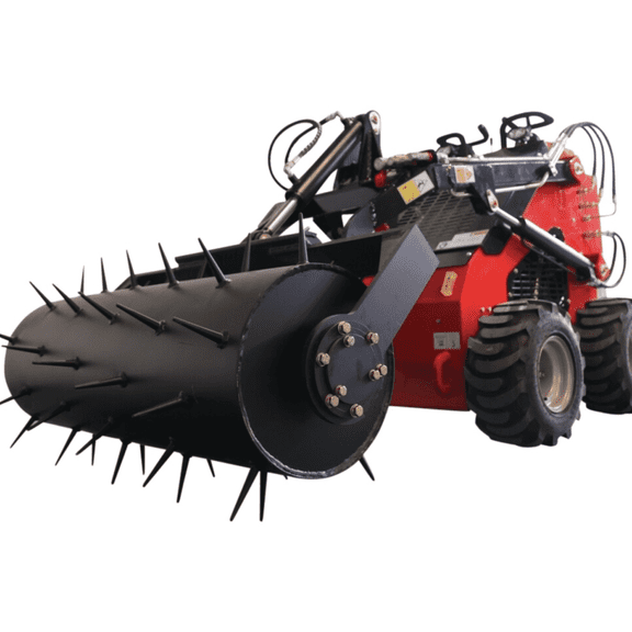 TYPHON Skid Steer Lawn Scarifier Attachment  Heavy-Duty Blade System for Thatch, Moss & Debris Removal  Adjustable Depth Lawn Care Tool