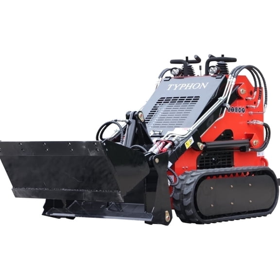 TYPHON Skid Steer Loader 4-in-1 Bucket Attachment USA Heavy-Duty Steel Multipurpose Grapple, Dozer, Digging & Back-Dragging
