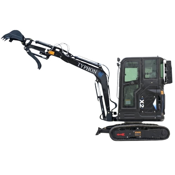 TYPHON TERROR X2 MAX 2.7 Ton Mini Excavator with 17.3 kW Yanmar Diesel Engine, Enclosed Cabin with A/C and Heater, Pilot Control, Boom Swing