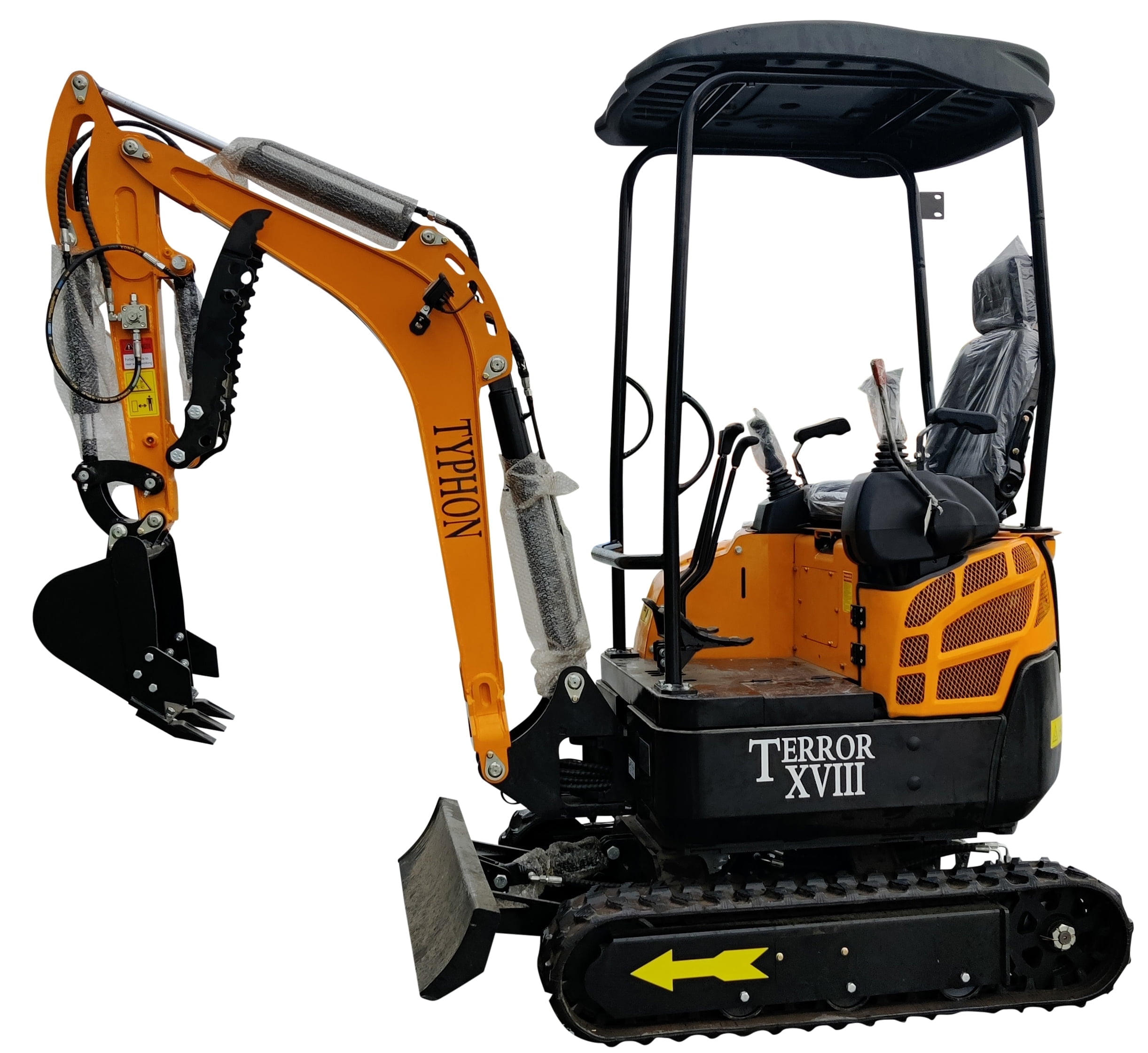 TYPHON Terror XVIII Mini Excavator – 4000lbs Digger with 0.03 Cbm Bucket for Construction