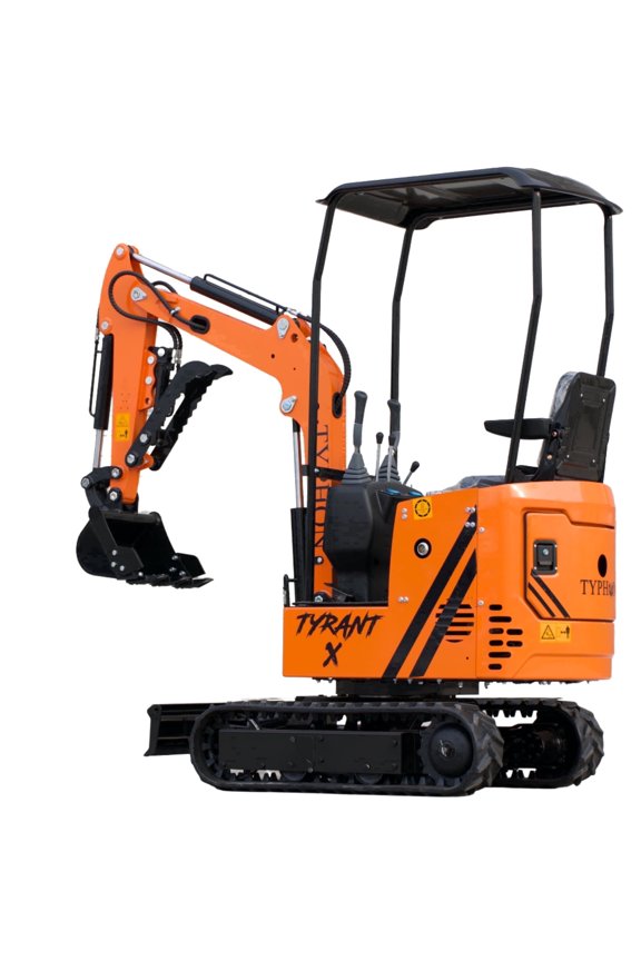 Tyrant X 1 Ton Mini Excavator with 13.5HP Engine and Thumb Clip Compact Excavator for Trenching, Landscaping & Construction