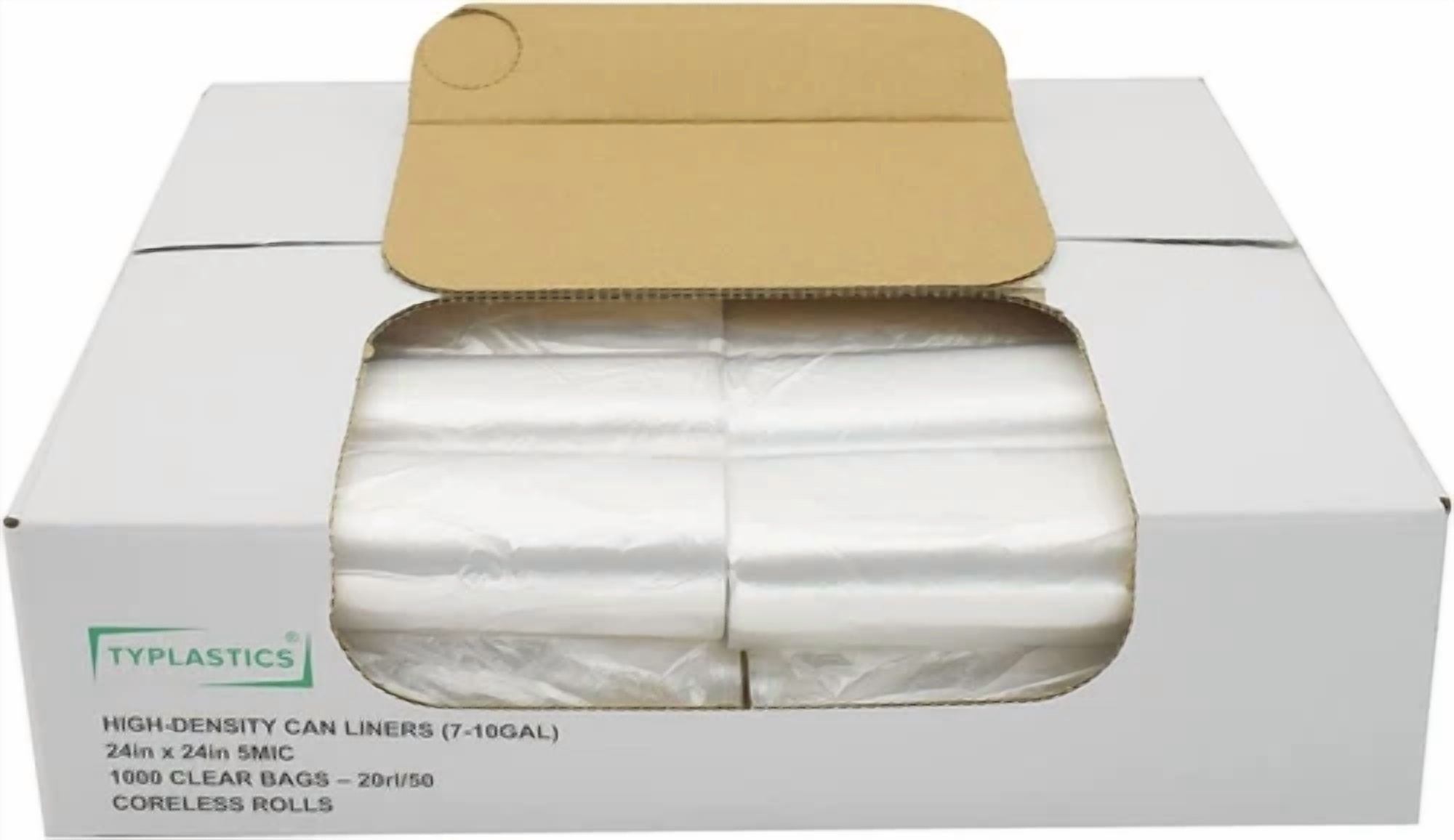 Black Perforated Trash Bags - 24x32" 0.35 Mil Low Density Can Liners (500 Count Case)