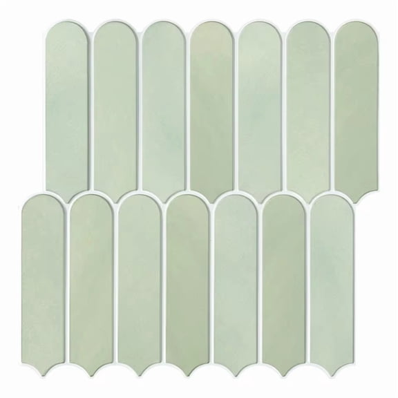 TYPPKMM 1/ 3D PVC Wall Panels, Fish Scale Textures Wall Stickers 10pcs, Light Olive Green
