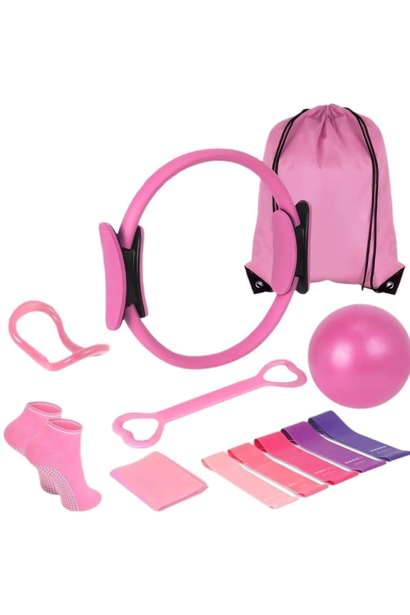 13-Piece Pilates Resistance Ring Set Core Leg Arm Toning Kit