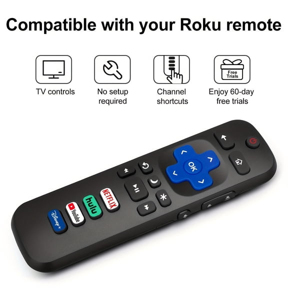 TYPPKMM 2 Pack Replacement Remote Control Compatible with TCL Roku TV Hisense Roku TV Onn Roku TV Philips Roku TV Universal Remote Not for Roku Stick or Box