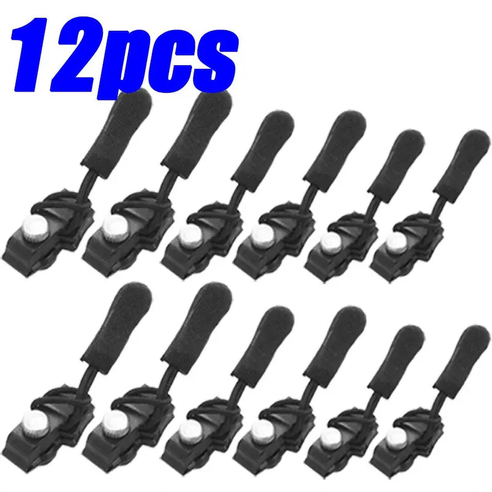 TYPPKMM 24/3Pcs Universal Detachable Metal Zipper Slider Puller Set Detachable Instant Repair Kit DIY Replacement Lever Locks for Clothing Bags Jackets