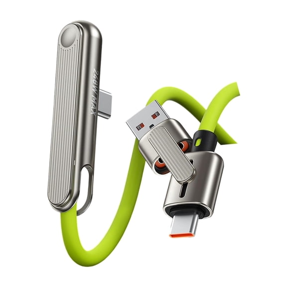 TYPPKMM 240W PD USB-C Charging Cable with Foldable Bedside Phone Holder, Multi-Device