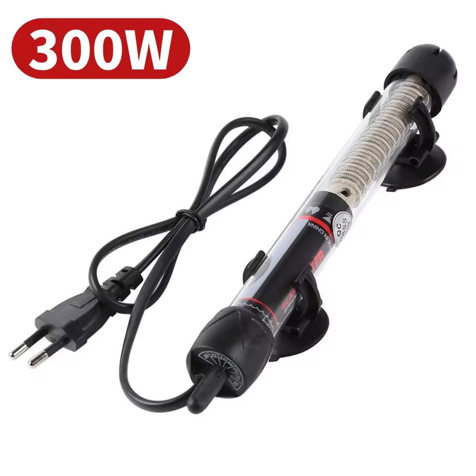 TYPPKMM 25W/100W/200W/300W Aquarium Submersible Fish Tank Automatic Water Heater 300w