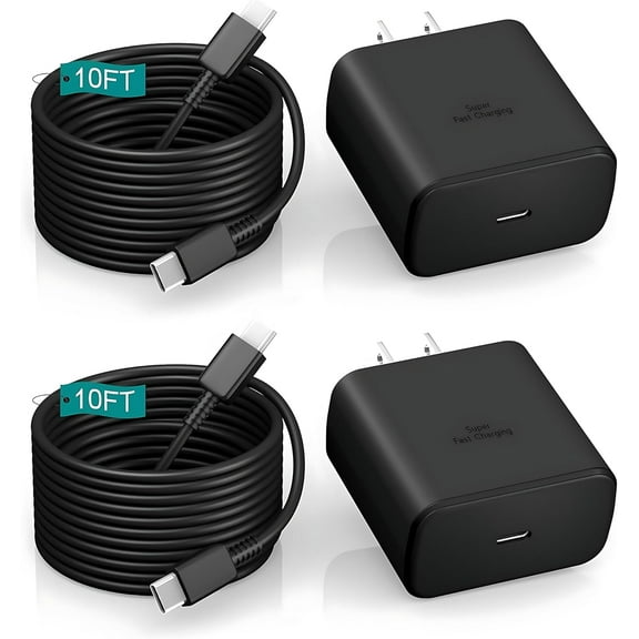 TYPPKMM 45W Samsung Super Fast Phone Charger,USB C Fast Charger Samsung Charger Fast Charging Cable 10FT Type C Charge Cord for Samsung Galaxy S25 Ultra/S25+/S24 Ultra/S24+/S23 Ultra/S23/S22/S21/S20