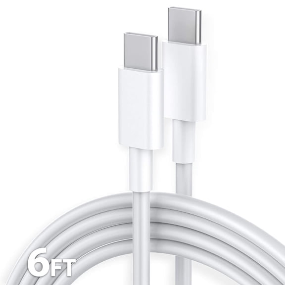 TYPPKMM 60W USB-C to USB-C Cable 6ft Fast Charging Compatible with MacBook Air, iPad Pro, Samsung