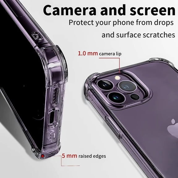 TYPPKMM Air Bag with Shockproof Silicone Transparant Transparent