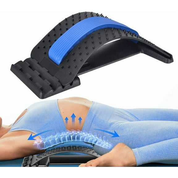 TYPPKMM Back Stretcher for Lower Back, Multi-Level, Blue
