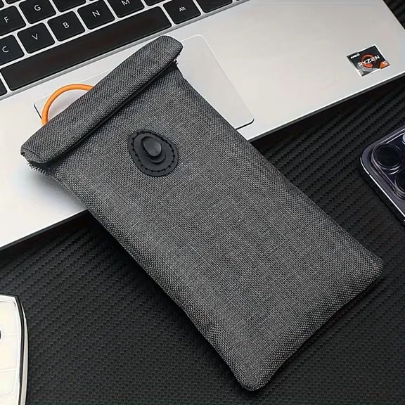 TYPPKMM Blocking Car Key Cell Phone with Signal Shield Faraday Wallet with Gray