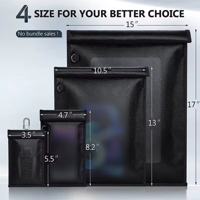 TYPPKMM Car Key Signal Shielding Bag Rfid Blocking Pouch Car Key Faraday Bag Rf Signal Blocker
