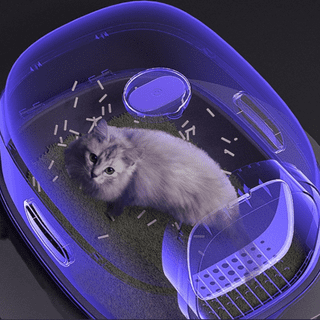 Nature's Miracle Corner Litter Box Multi-Cat Self-Cleaning Litter