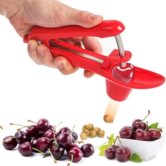 TYPPKMM Cherry Pitter Tool with Core Remover, Red