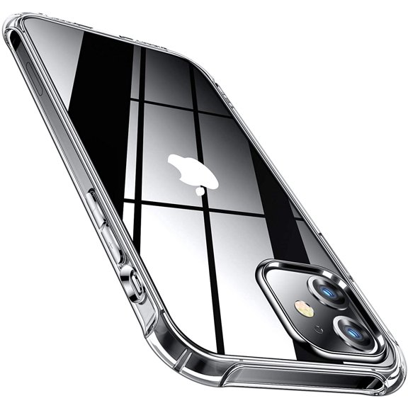 TYPPKMM Clear Case for iPhone 12 Mini, Shockproof Slim Fit Transparent Hard Cover