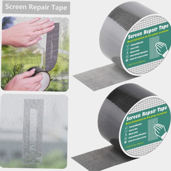 TYPPKMM Compact Window Screen with Repair Tape Self Adhesive Mesh 5200cm