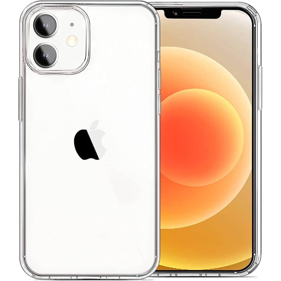 TYPPKMM Compatible with iPhone 12 mini Case, Soft Transparent Shockproof Protective Slim Thin Bumper Phone Cover, Clear