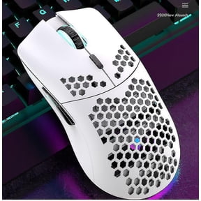TYPPKMM Honeycomb Shell Gaming Ergonomic Wireless Mouse, White