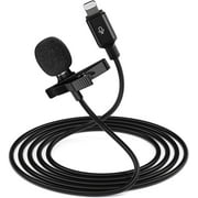 TYPPKMM Lavalier Microphone for iPhone Lapel Mic for Video Recording with Long Cord External Omni Mic Plug & Play for YouTube Vlogging 9.84ft