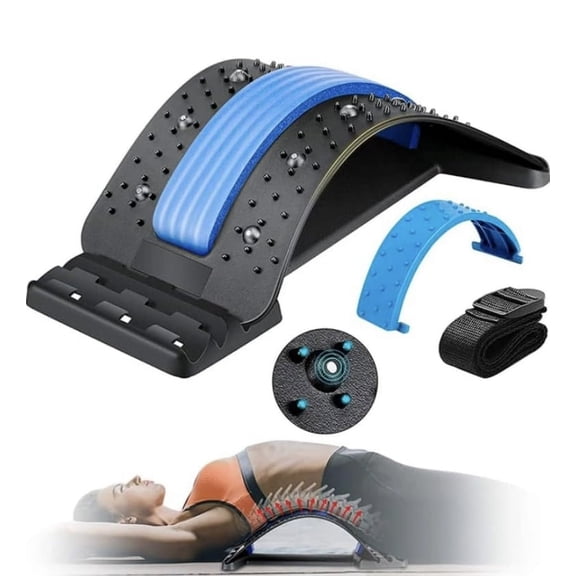 TYPPKMM Lower Back Stretcher Device, Spine Deck Adjustable Posture Corrector