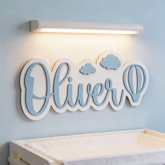 TYPPKMM Personalized Custom Wooden Name Plaques Irregular Shape 30cm