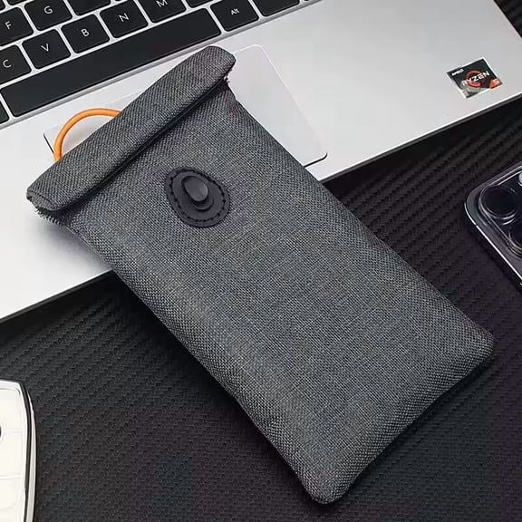 TYPPKMM Phone Signal Blocking Faraday Pouch, 2-Pack, Black