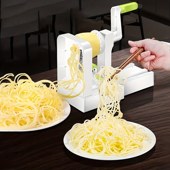 TYPPKMM Potato Noodle Maker Vegetable Spiralizer Slicer Grater Kitchen Tool Stainless Steel 1-Count
