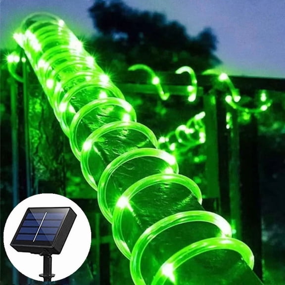 TYPPKMM Solar Flexible Tube Lights Outdoor LED Hose String Lights 8 Lighting Modes Christmas Party Garden Yard Wedding Tree Decoration