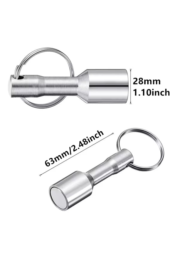 Super Strong Magnetic Pocket Magnet Metal Detector Keychain Split Ring Keyring Hanging Holder Hooks Portable Outdoor Retrieval Tool