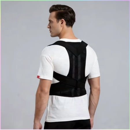 TYPPKMM Torso Support Posture Belt, Comfort Fit, Black, XXXXL