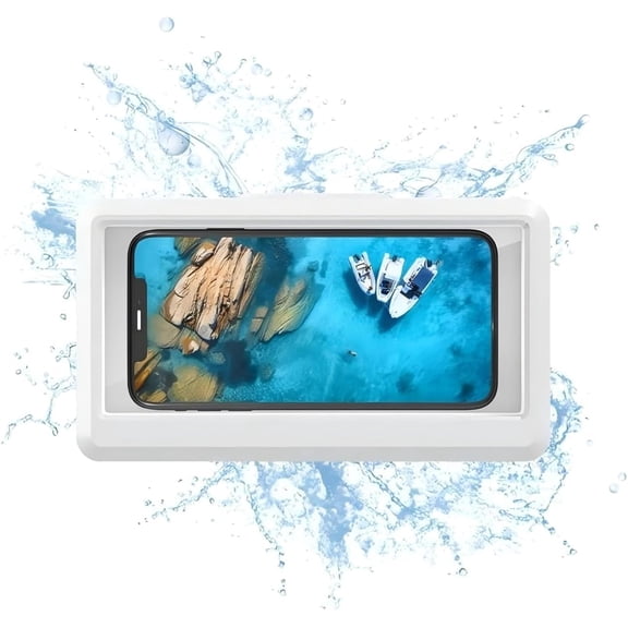 TYPPKMM Wall-Mounted Phone Shield for Shower, 360 Adjustable