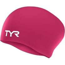 TYR ADULT LONG HAIR SILICONE WRINKLE-FREE SWIM CAP