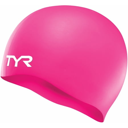 TYR Adult Fit Wrinkle Free Silicone Swim Cap - Pink