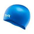 thumbnail image 1 of TYR Silicone Swim Cap for Men and Women – Wrinkle-Free, Durable & Tear Resistant, Low Drag Training & Competition Cap, Blue, 1 of 2