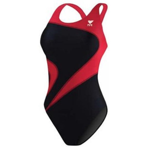 TYR Adult Alliance T-Splice Maxfit Swimsuit, Navy/Red, 30