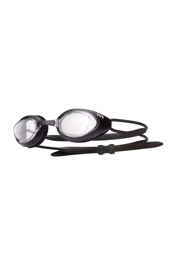 Adult Fit Blackhawk Non-Mirrored Swim Goggle - Clear/Black