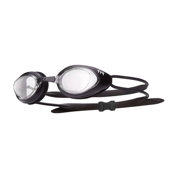 TYR Adult Fit Blackhawk Non-Mirrored Swim Goggle - Clear/Black