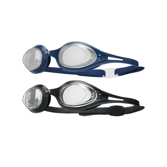 TYR Adult Fit Hydra Flare Non-Mirrored Swim Goggles - 2 Pack Assorted
