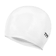 thumbnail image 1 of TYR Latex Adult Swim Cap - Training and Recreational Swimming Cap, Durable Latex Construction, White, 1 of 2