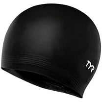 TYR Adult Fit Latex Swim Cap - Black