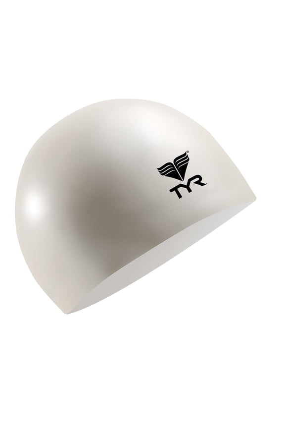 Adult Fit Latex Swim Cap - White