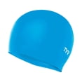 thumbnail interactive-video image 1 of TYR Latex Adult Swim Cap - Training and Recreational Swimming Cap, Durable Latex Construction, Royal, 1 of 3